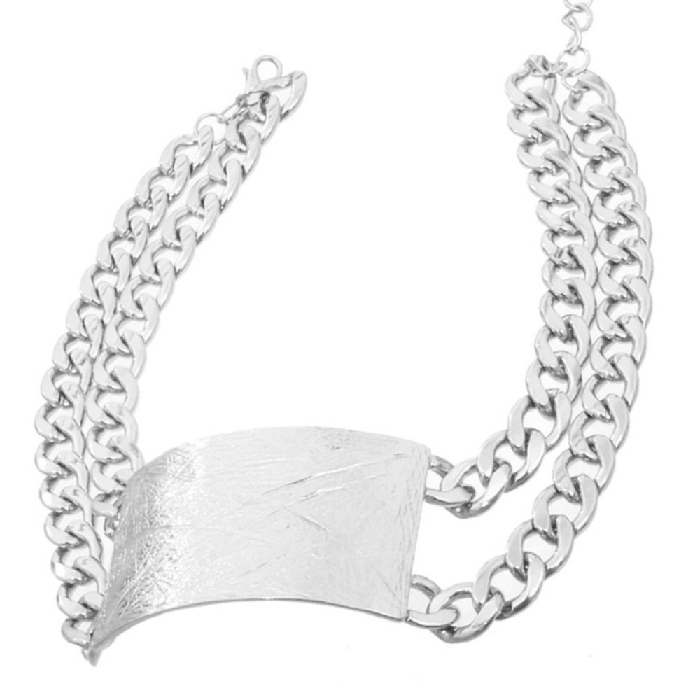 Steampunk Choker Necklace Silver